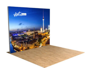 FABRIC GRAPHICS ON LIGHTBOX BACKDROP