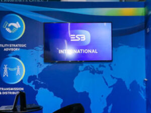 WALL MOUNT TV WITH COREX CLADDING AND GRAPHICS