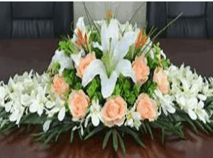 ROSES LILLIES GERANIUM GREENERY