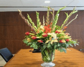 GLADIOLUS GERINIUMS - SWEET WILLIAM