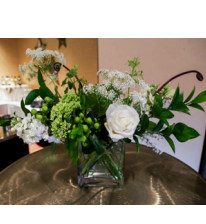 GERANIUM ROSES GREENERY